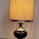 Vintage ceramic table lamp and chrome metal