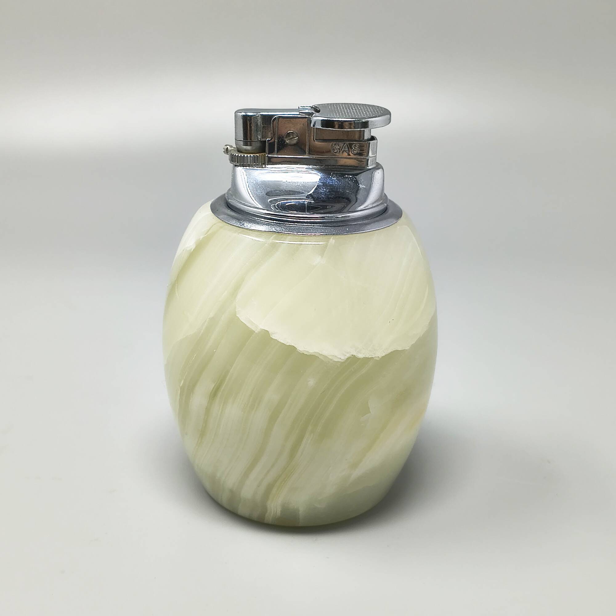 1960s Mid-Century Modern Italian Onyx Smoking Set with Table Lighter & Asht