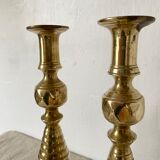 Old brass candlesticks England