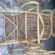 Lounge or garden table and 4 vintage wicker and rattan chairs 60s