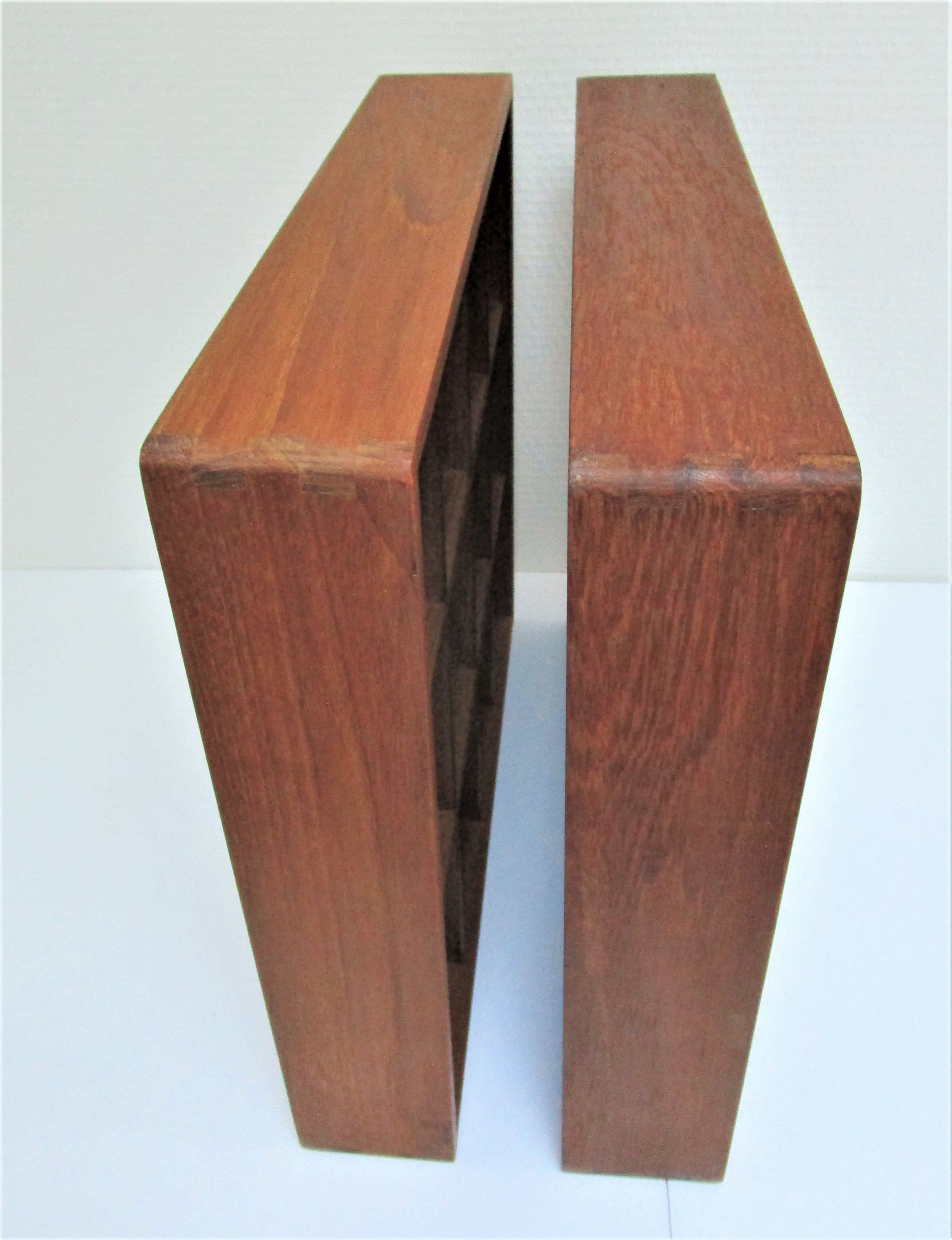 Two wall shelves with solid wood compartments design 80s