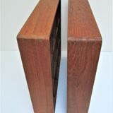 Two wall shelves with solid wood compartments design 80s