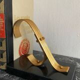 Pair of Modernist Gold Starry Bookends