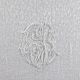 6 large napkins 19th, damassed, monogrammed "CB"