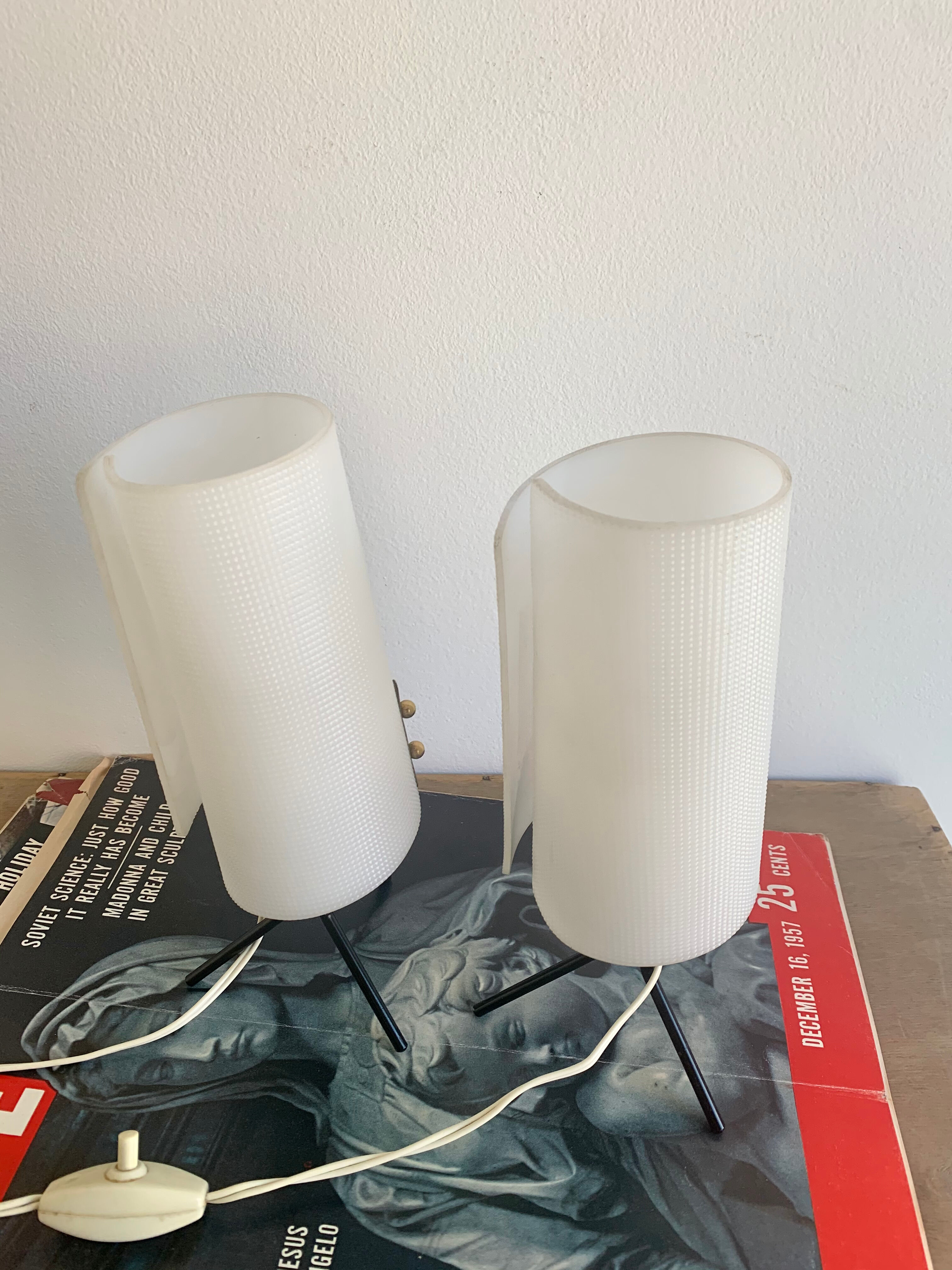 Pair of bedside lamps, 1960
