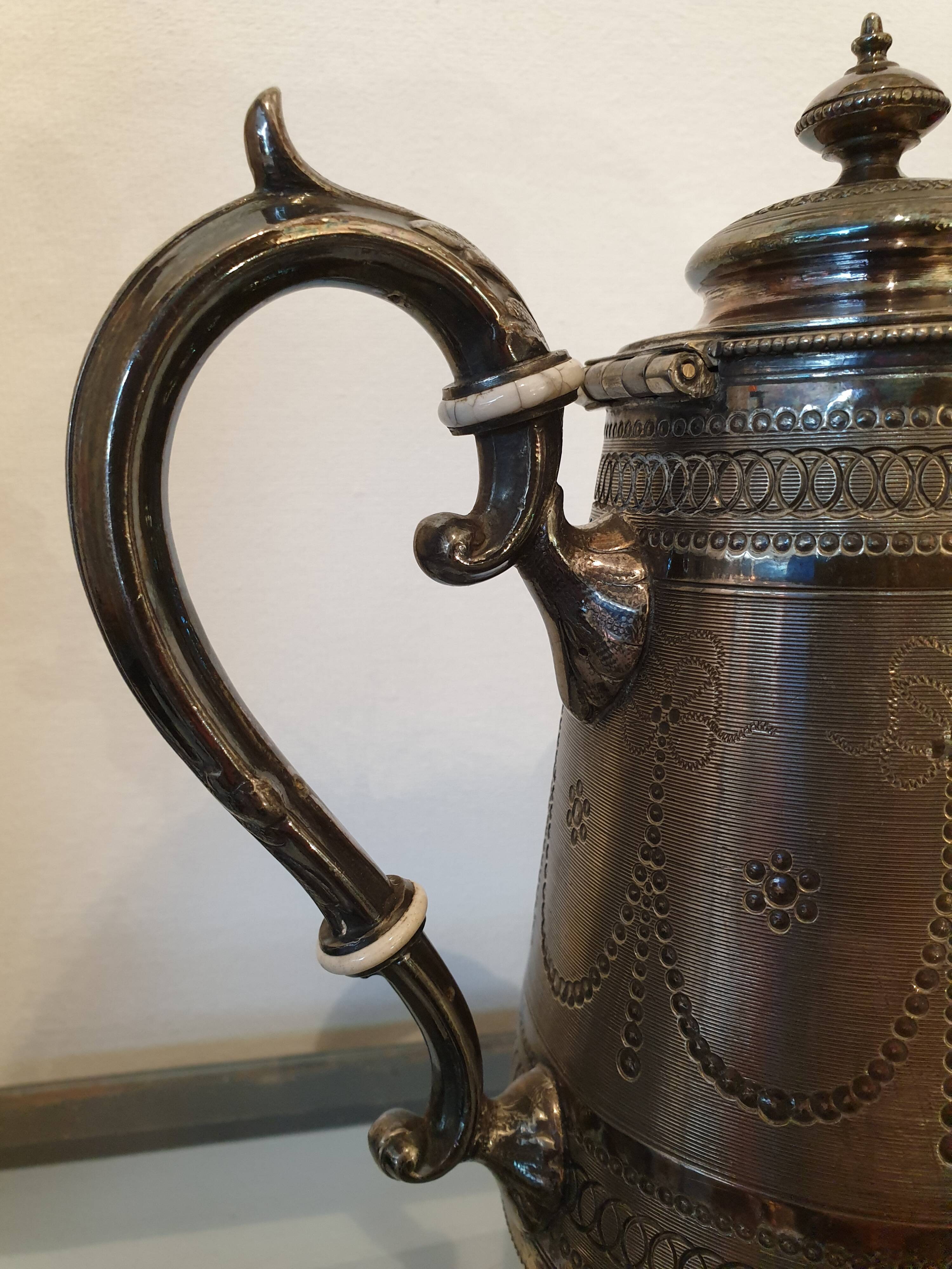 Louis XVI-style silver metal teapot