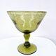 Vintage fruit bowl blown glass biot glassware unique piece