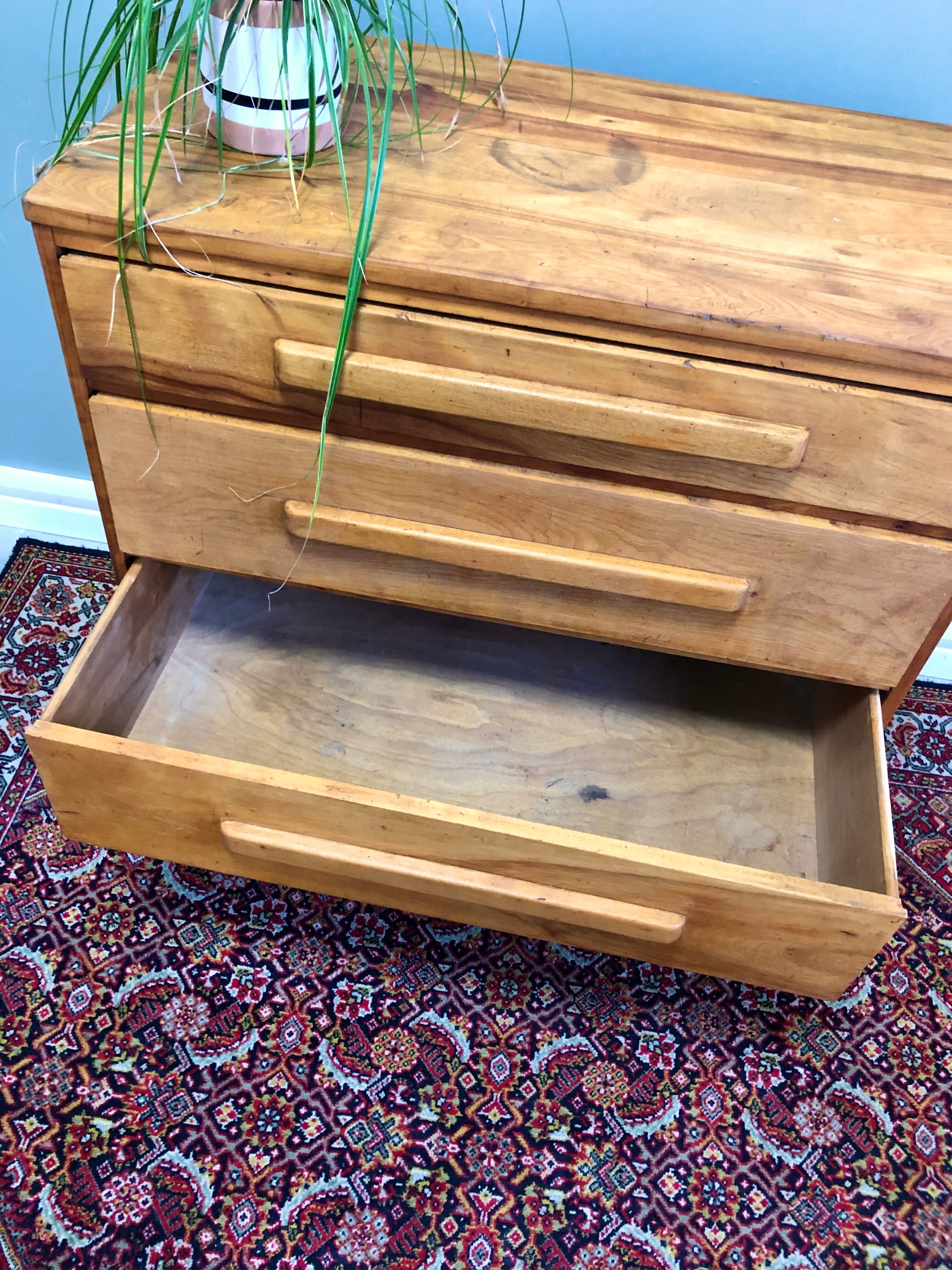 Vintage solid wood chest of drawers