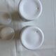 Set of two large opaline apothecary jars