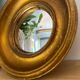 Miroir convexe rond doré miroir de sorcière