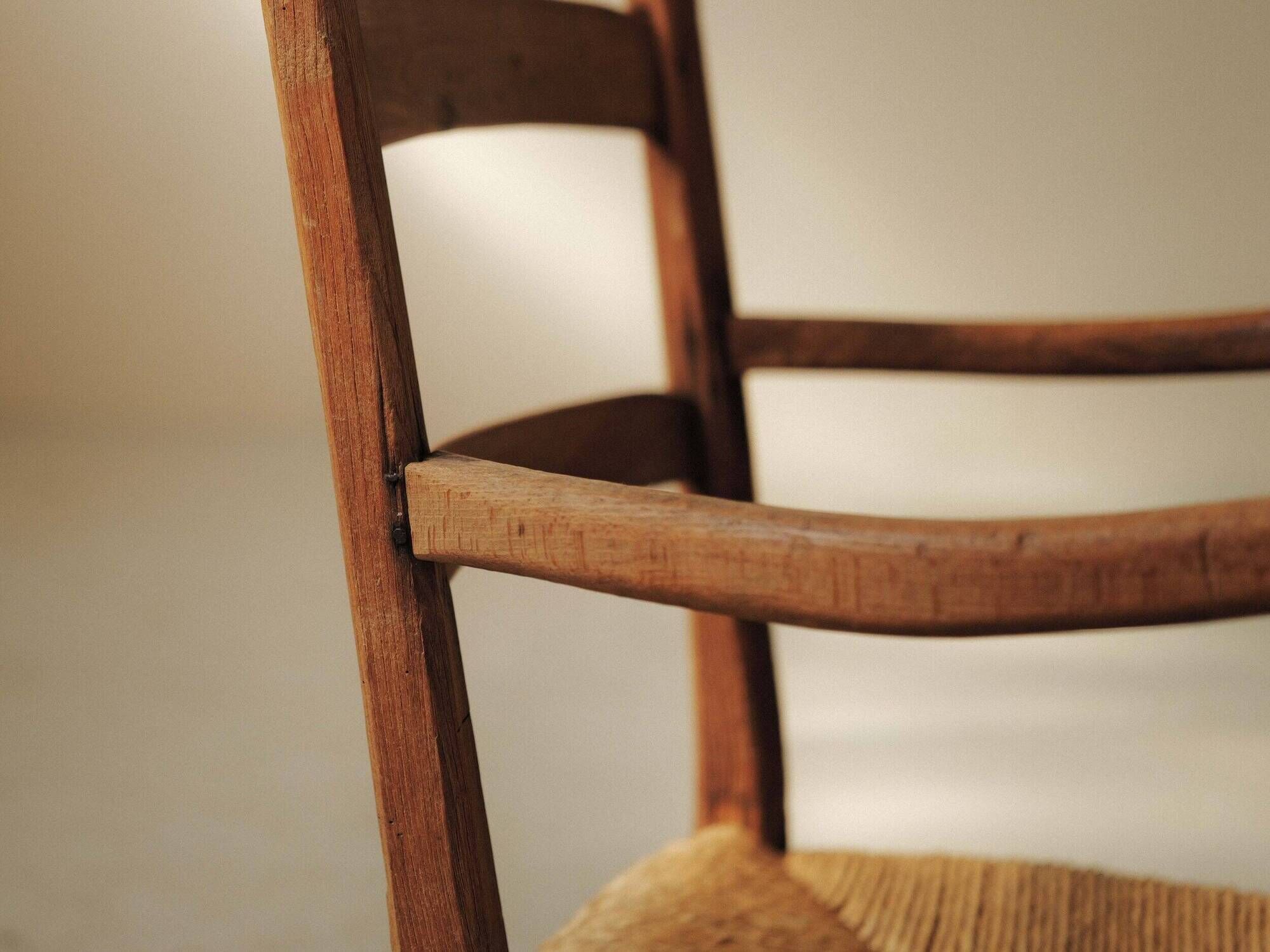 Wood and straw armchair, Popular Art, Auvergne, around 1900