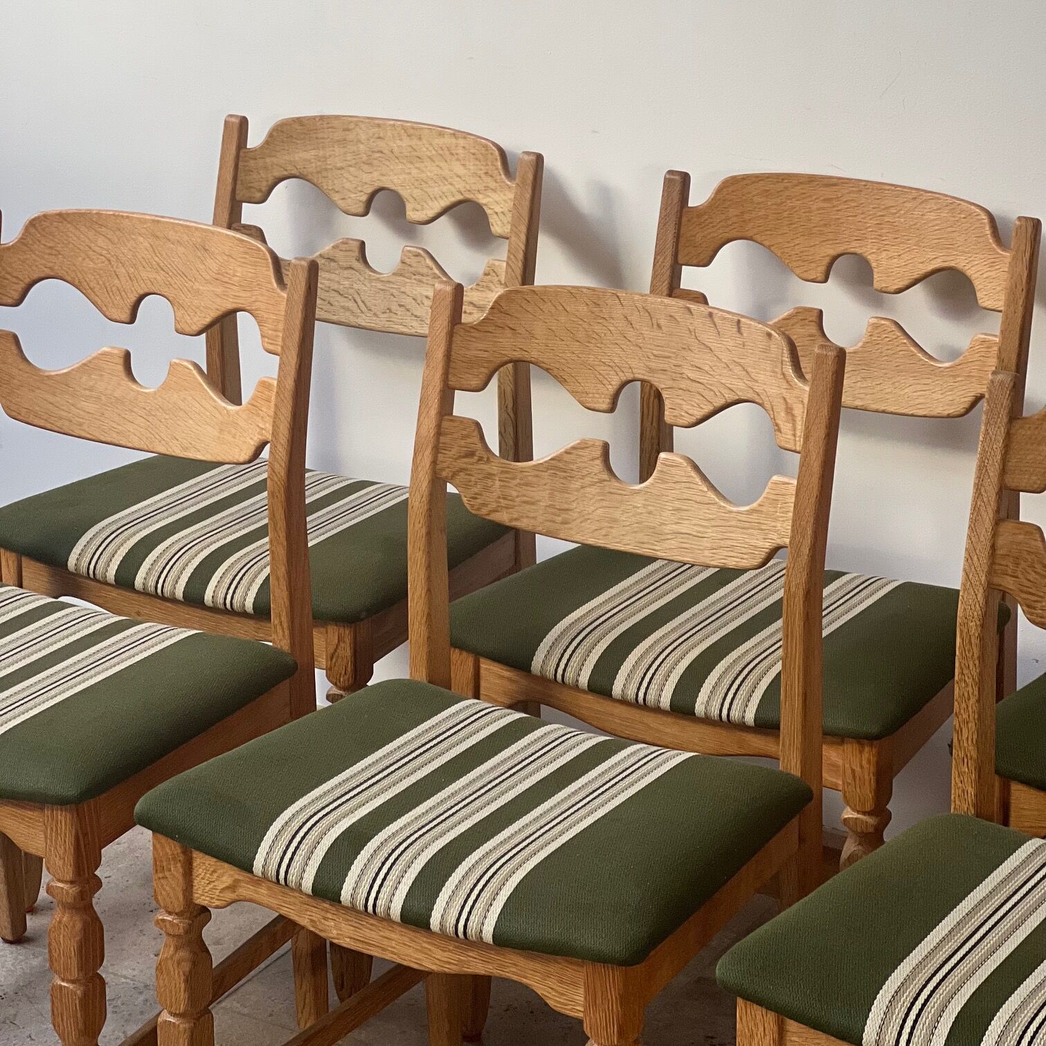 Mid-century oak danish dining chairs