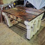 Ashlar table and oak top