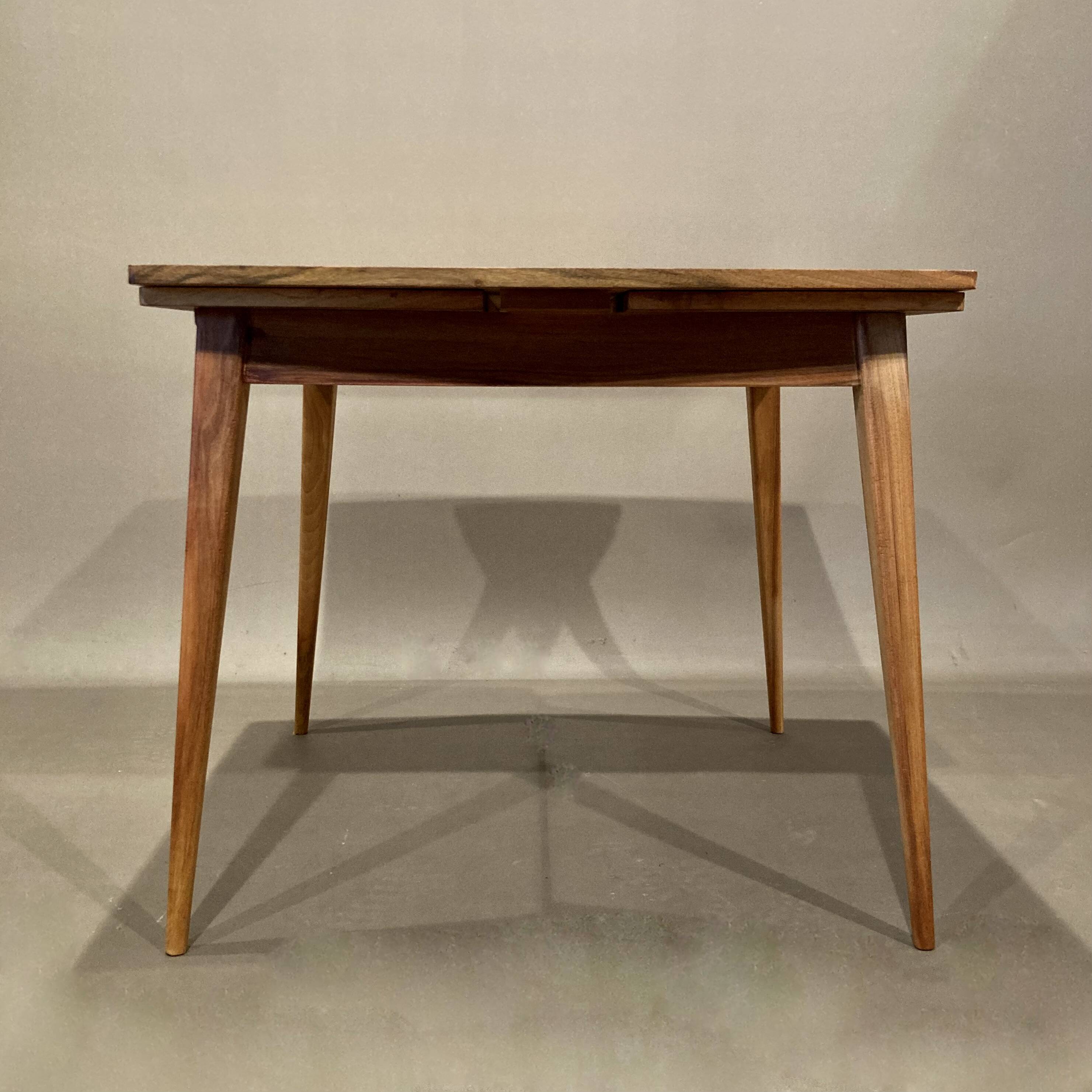 Scandinavian extendable teak table, 1950