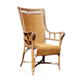 Garden rattan armchair or veranda from the 50s