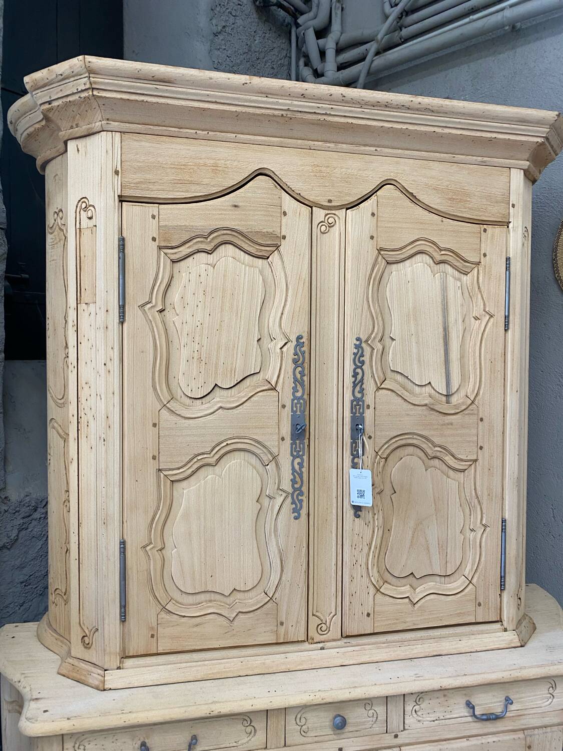 Louis XV sideboard in raw wood