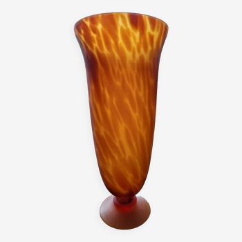 Vase pâte de verre 1980 DB design Belgium