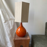 Lampe en céramique orange