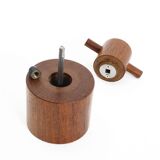 Danish teak pepper mill / crusher with high-quality Peugeot grinding mechanism / 1960s / Mid-Century Modern design