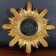 MIroir soleil bois doré et résine 60/70