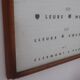 Old optical advertising poster, monoyer scale, framed