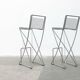 Postmodern German Kreuzschwinger bar stool by Till Behrens for Meyer Stahlmöbel, 1980s.