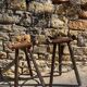 2 Brutalist "Marbella" bar stools, Confonorm Spain, 1960s
