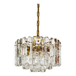 chandelier en verre glacé