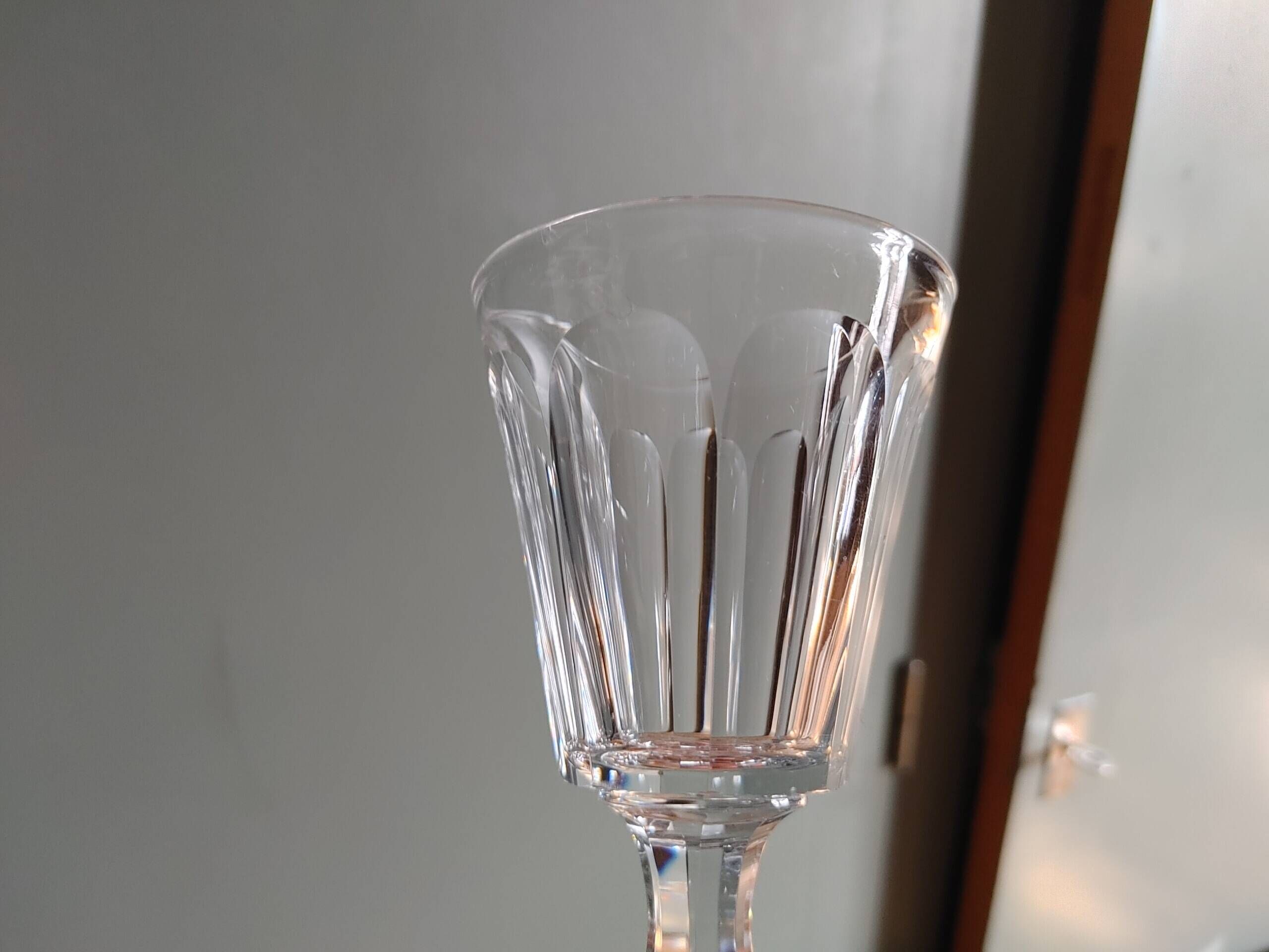 2 WINE GLASSES IN CUT BACCARAT CRYSTAL, 19TH CENTURY PERIOD CIRCA 1850 - 11.4CM