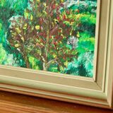 Original mid-century oil on canvas – "Landscape Pattern"