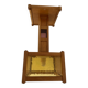 1960s wooden stained glass pendant light