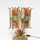 Lampe de table italienne fer forgé et verre de Murano par Longobard, 1908s