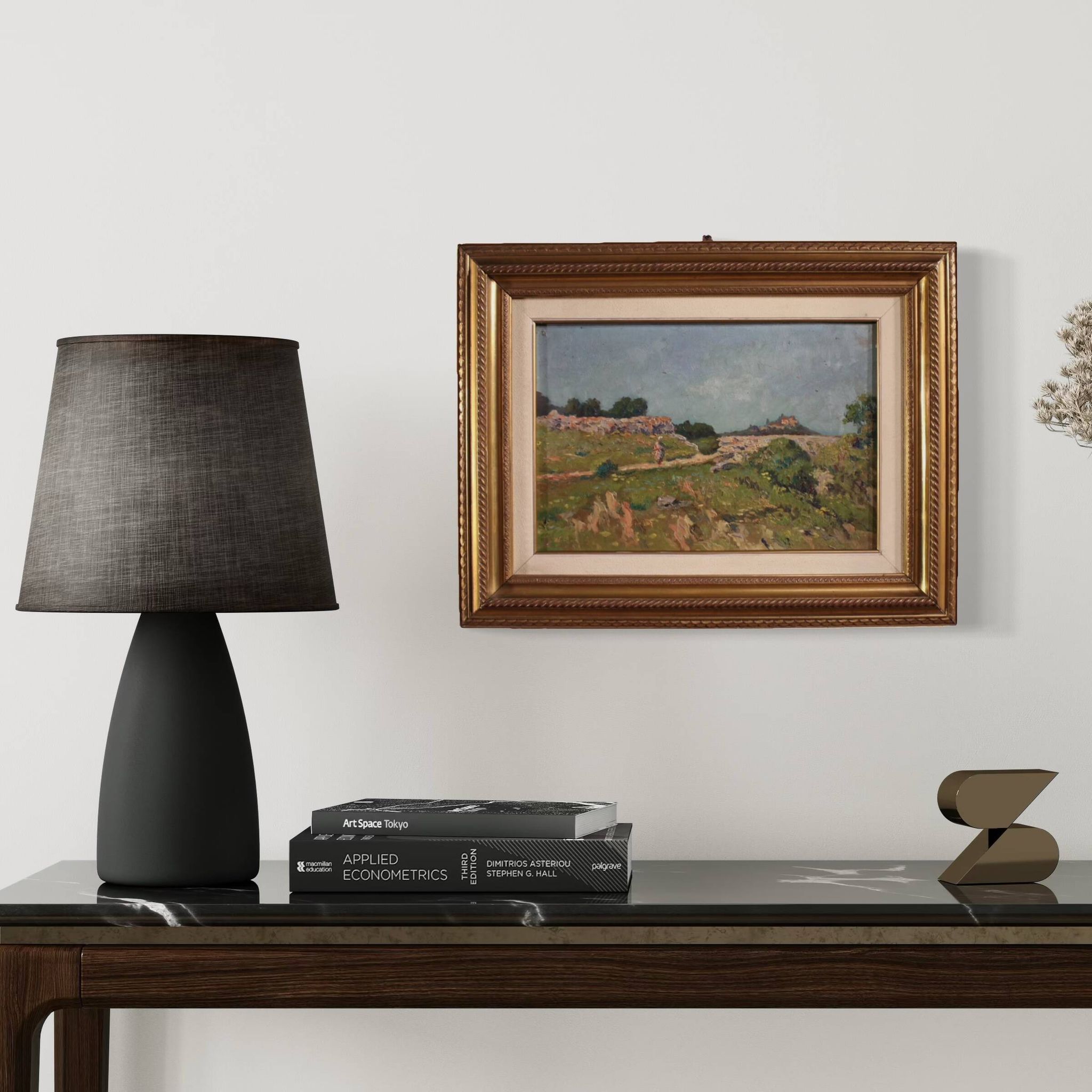 Peinture de paysage italienne signée du 20e siècle