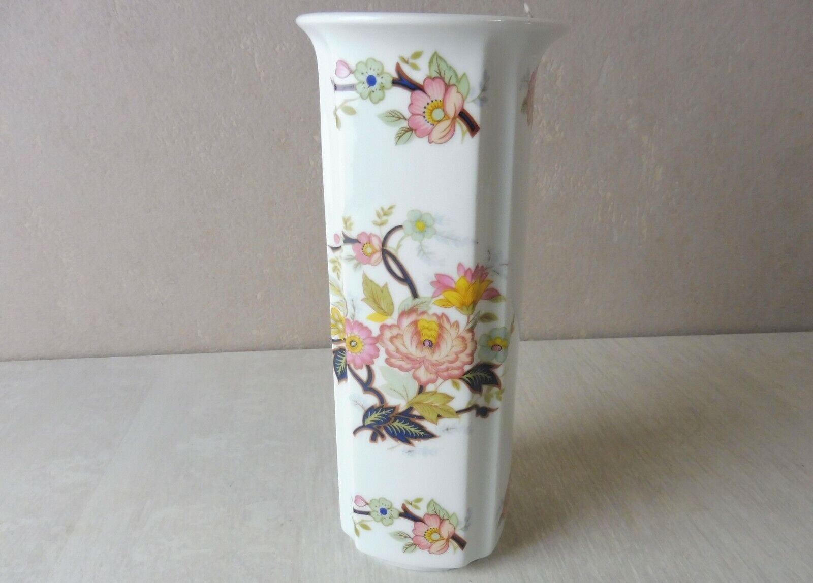Old porcelain vase, flower decoration, Royal Porzellan Bavaria KPM