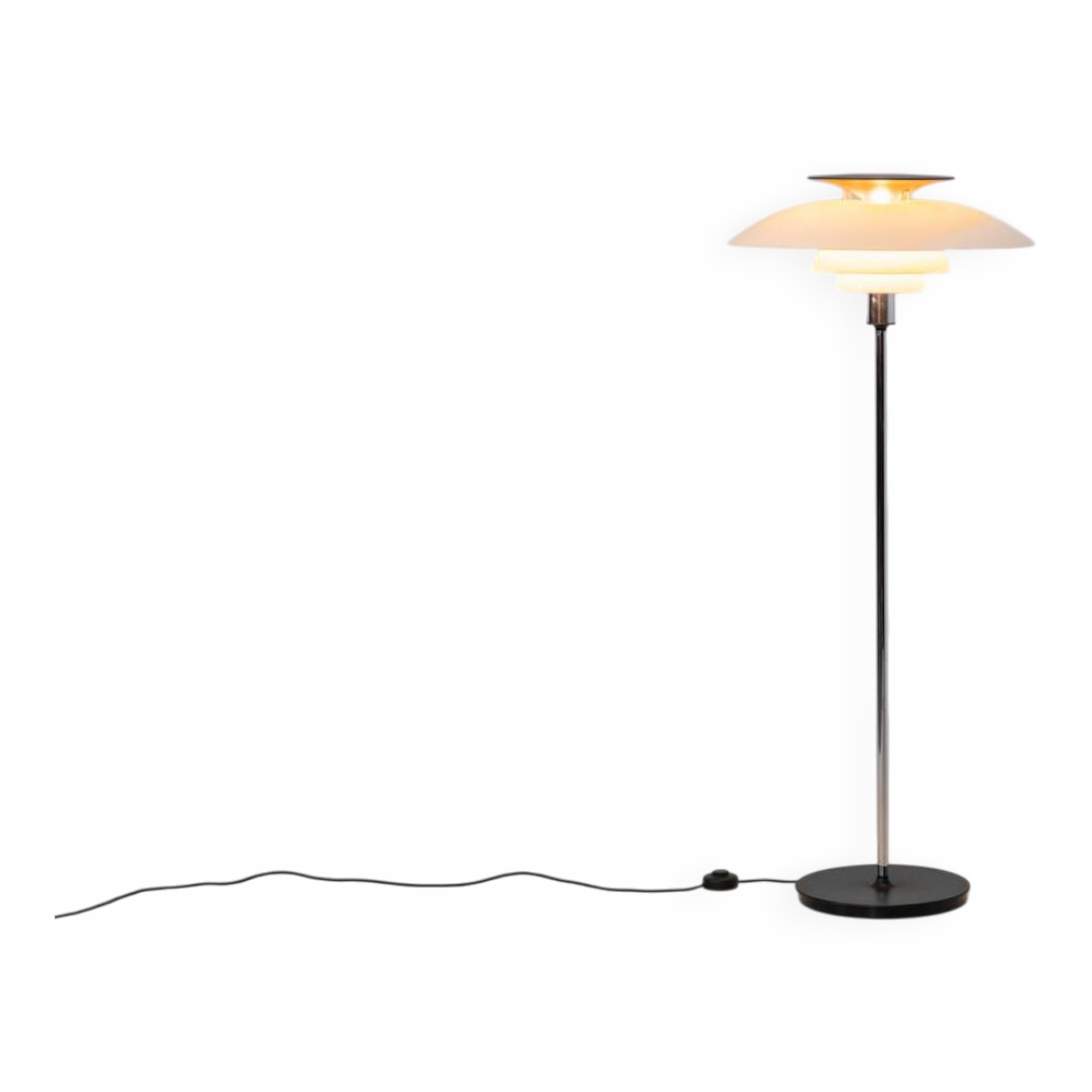 Lampadaire PH80 de Poul Henningsen pour Louis Poulsen (Danemark, années 1980).