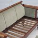 1930s, Danish 3 seater antique sofa, furniture velour, ash wood.