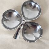 Stainless steel clover serving dish, 60s-70s