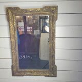 Ancien miroir doré Napoléon III,  91×61cms