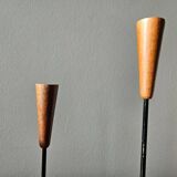 Rare teak and metal candle holder from the mid-century, Denmark, 1960s