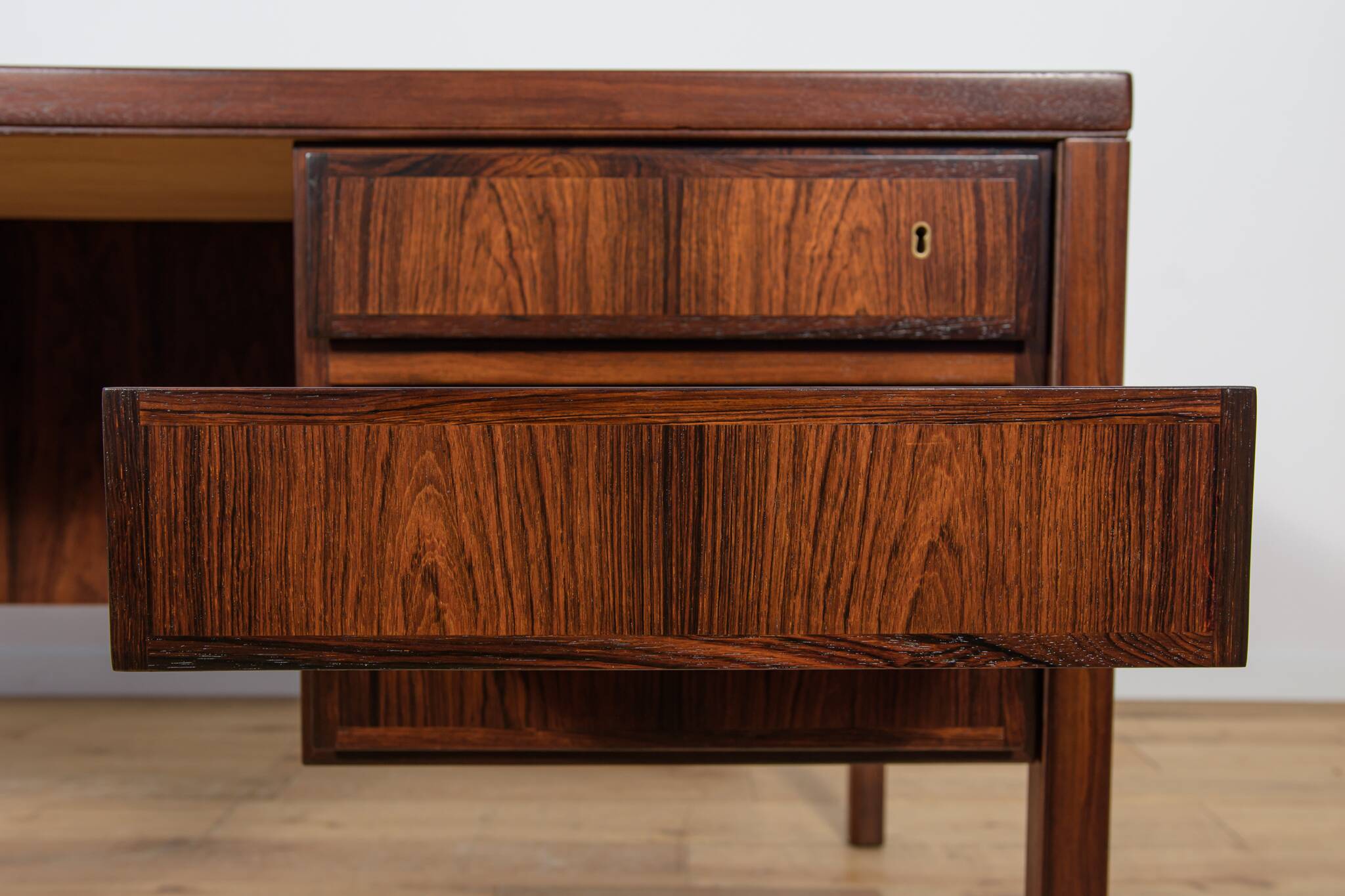 Mid-Century Model 77 Freestanding Desk in Teak from Omann Jun, 1960s