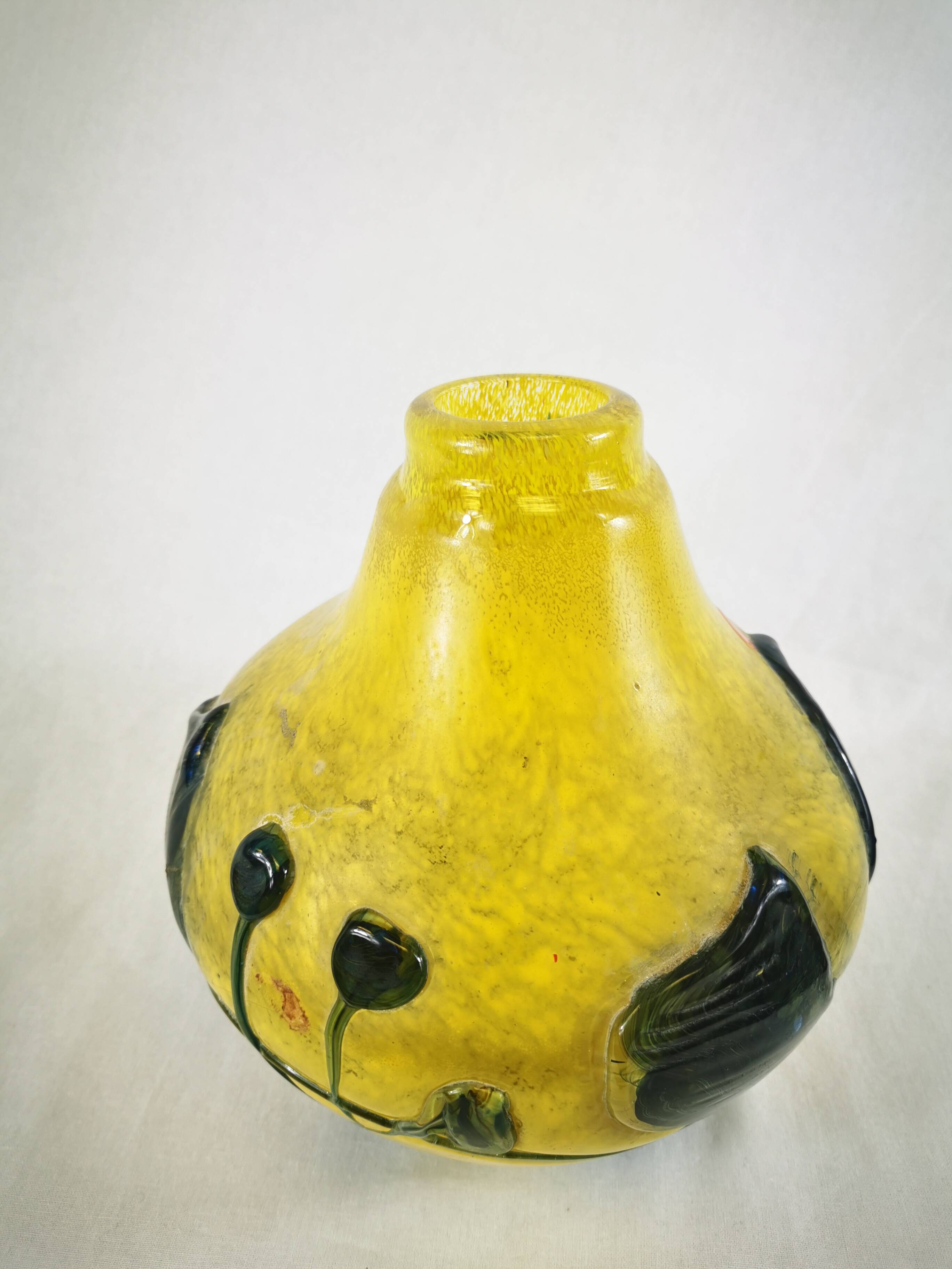 Blown Glass Vase Signed Jean Claude Novaro