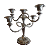 Chandelier 5 burners vintage silver metal