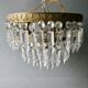 Lustre à pampilles et laiton des années 60-70