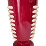 Vase St Clément bicolore, années 50