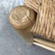 Set of 2 chairs in raw wood and straw from the 50s