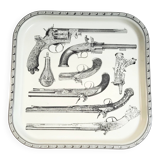 Plateau de service en métal, Piero Fornasetti, Italie, 1960