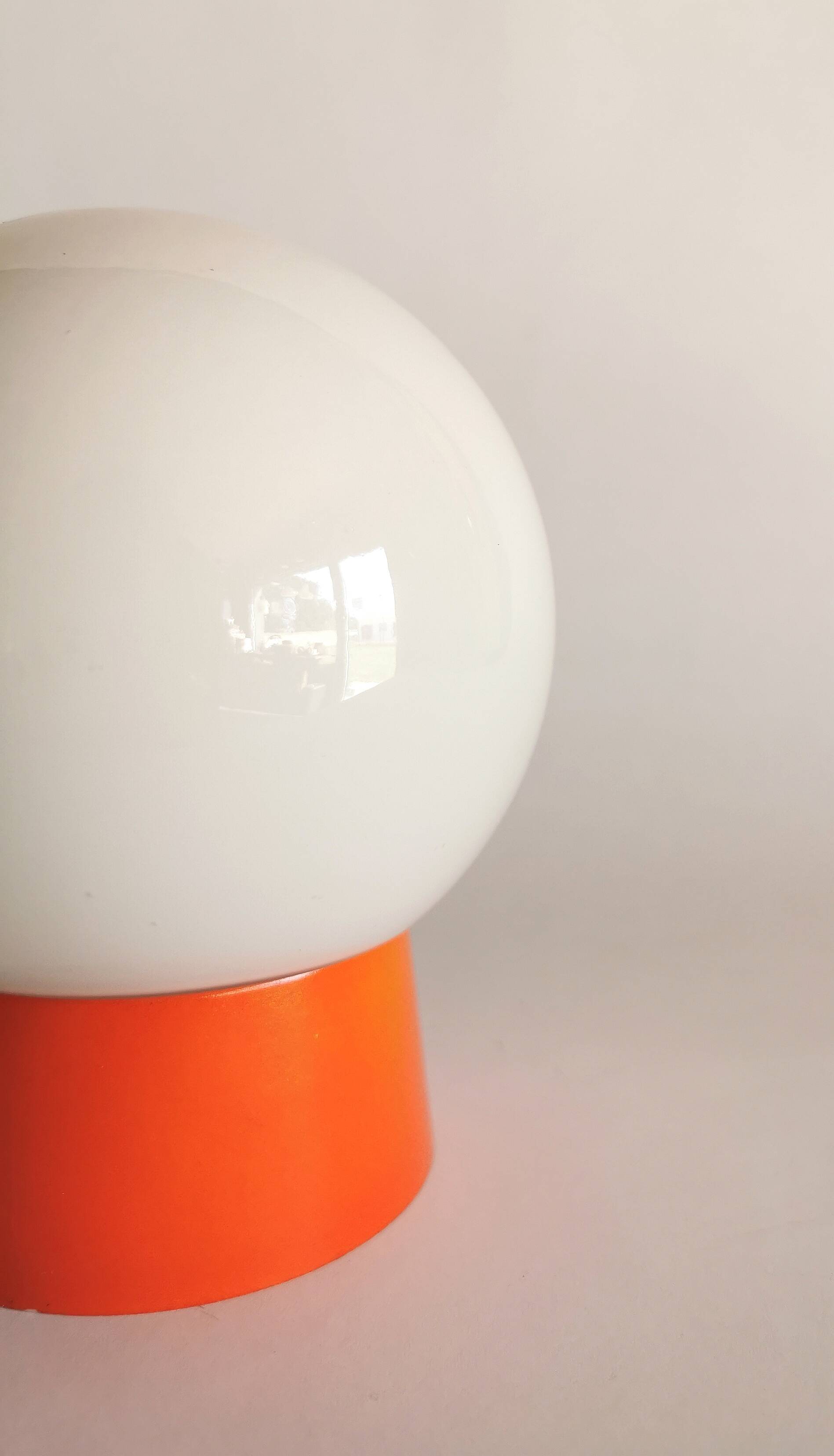 Vintage white opaline "Orange" living room bedside desk lamp
