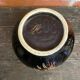 Antique st clement vase black ceramic painted decor vintage