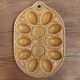 Egg plate in slipware