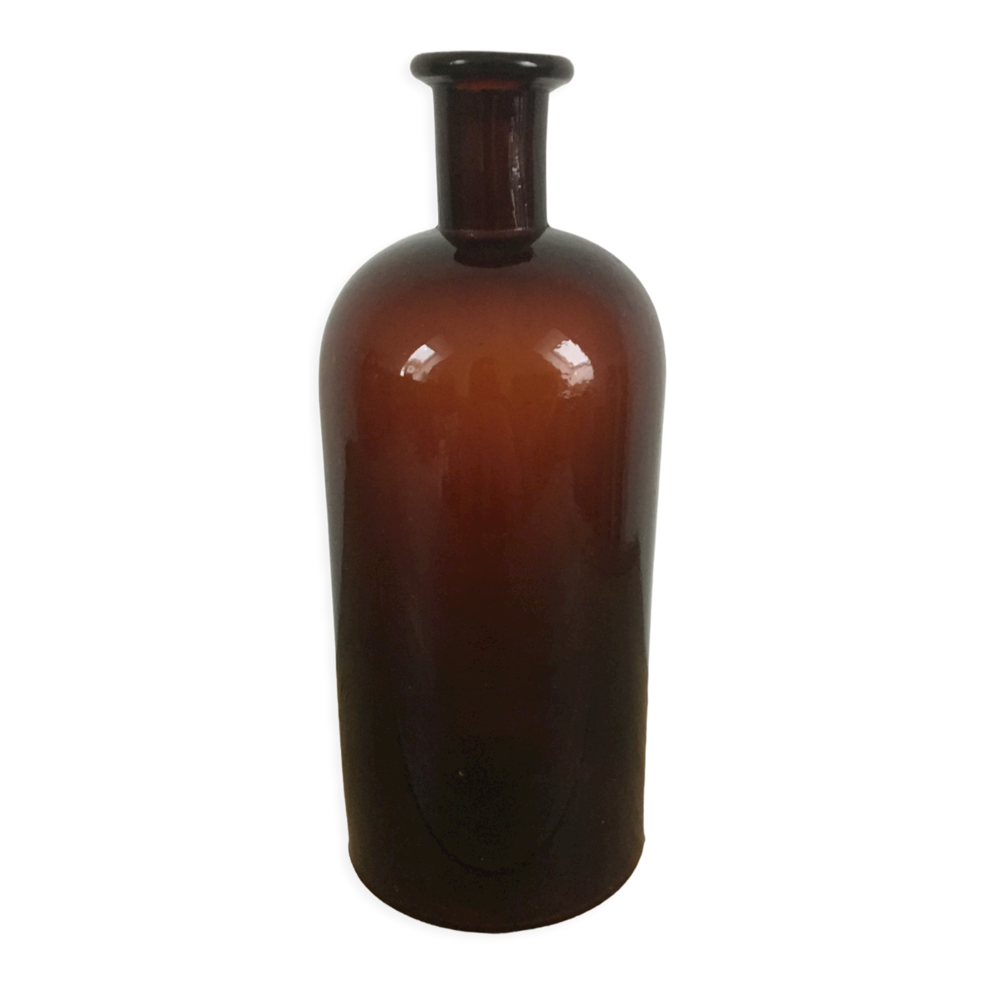 Amber glass apothecary bottle